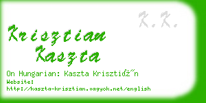 krisztian kaszta business card